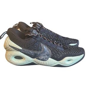 Nike Cosmic Unity Green Glow Basketball Shoes DA6725-001 Mesh Black Mens Sz 7.5